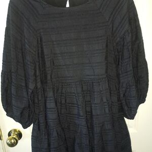Mustard Seed Black Long Sleeve Dress